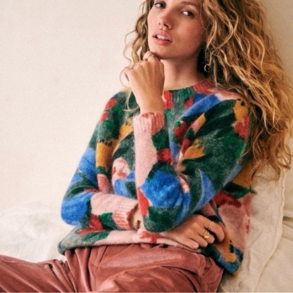 ❗️Sold❗️ NWT - Sezane Delphe sweater - multicolor - size S - Picture 3 of 12